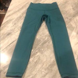 7/8 green pant Wunder Under